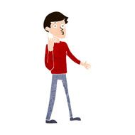 Cartoon Man Asking Question N81