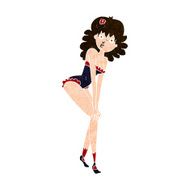 cartoon woman in lingerie N46