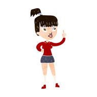 cartoon attractive girl with idea N10
