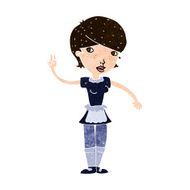 cartoon waitress taking order N20
