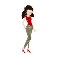 cartoon pretty woman N271