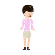 cartoon confused woman N112