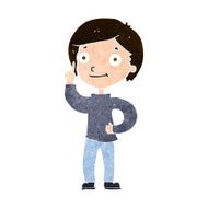 cartoon boy with idea N80
