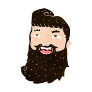 cartoon laughing bearded man N8