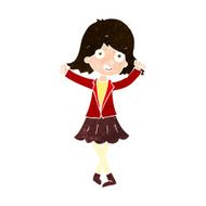 cartoon happy girl N94