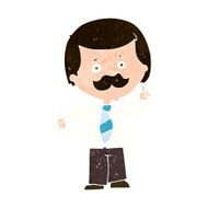 cartoon newsreader man with idea N10