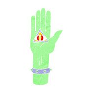cartoon spooky hand symbol N10