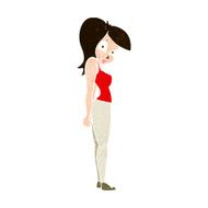 cartoon pretty woman N273