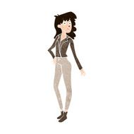 cartoon pretty woman N276
