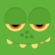Funny Cartoon Character Face Illustration Editable N5