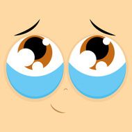 Funny Cartoon Character Face Illustration Editable N11