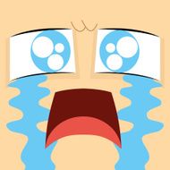 Funny Cartoon Character Face Illustration Editable N14