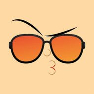 Funny Cartoon Character Face Illustration Editable N22