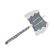 cartoon double sided axe N20