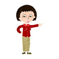 cartoon pointing woman N29