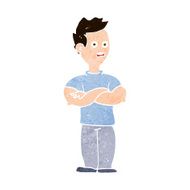 cartoon man with crossed arms N28