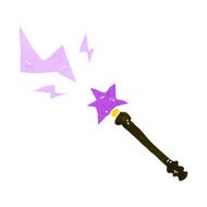 cartoon magic wand casting spell N13