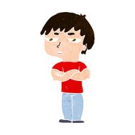 cartoon annoyed boy N38