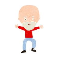 cartoon panicking old man N10