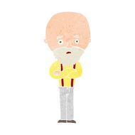 cartoon worried old man N20