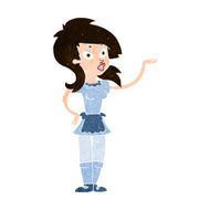 cartoon pretty waitress N10