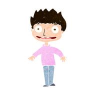 cartoon excited boy N150