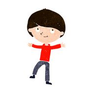 cartoon excited boy N151