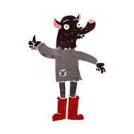 cartoon funny werewolf N17