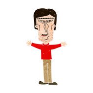 cartoon angry man N104
