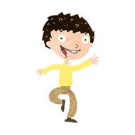cartoon excited boy N152