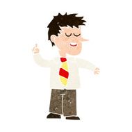 cartoon man with good idea N20