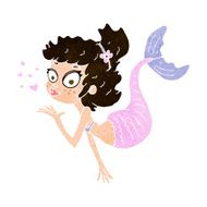 cartoon pretty mermaid N34