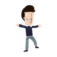 cartoon happy man N472