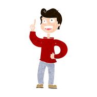 cartoon boy with great idea N10