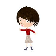 cartoon woman raising eyebrow N14