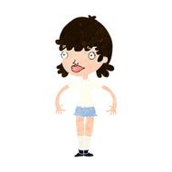 cartoon happy woman N258