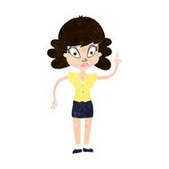cartoon happy woman with idea N10
