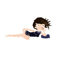 cartoon woman in sexy pose N17