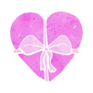 cartoon heart shaped present N9