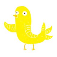 cartoon waving bird N18