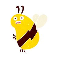 funny cartoon bee N19