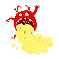 cartoon gross monster being sick N9