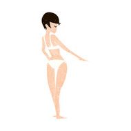 cartoon woman in bikini N53