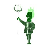 Cartoon Devil With Pitchfork N28