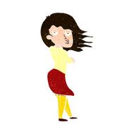 cartoon woman making photo face N10