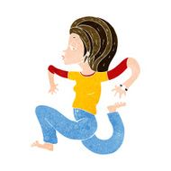 cartoon woman running N10