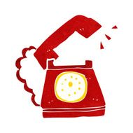 cartoon ringing telephone N23
