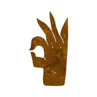 cartoon okay hand gesture N19