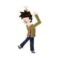 cartoon excited boy N153
