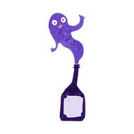 cartoon ghost in bottle N31